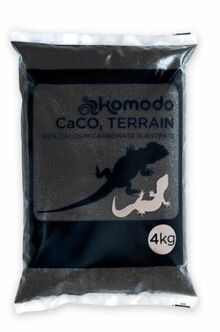 Komodo CaCo Reptile Calcium Sand- Черен  пясък за терариум 4 kg