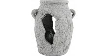 Декорация ваза права с отвор Етна сива-85x75x115mm
