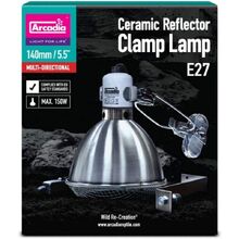 Arcadia Ceramic Reflector Clamp Lamp for basking bulbs 140mm